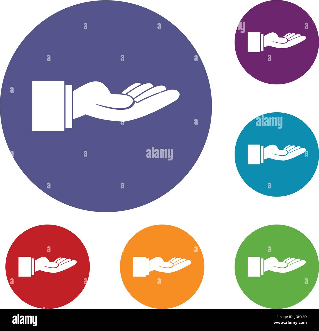 Outstretched hand gesture icons set Stock Vector Image & Art - Alamy