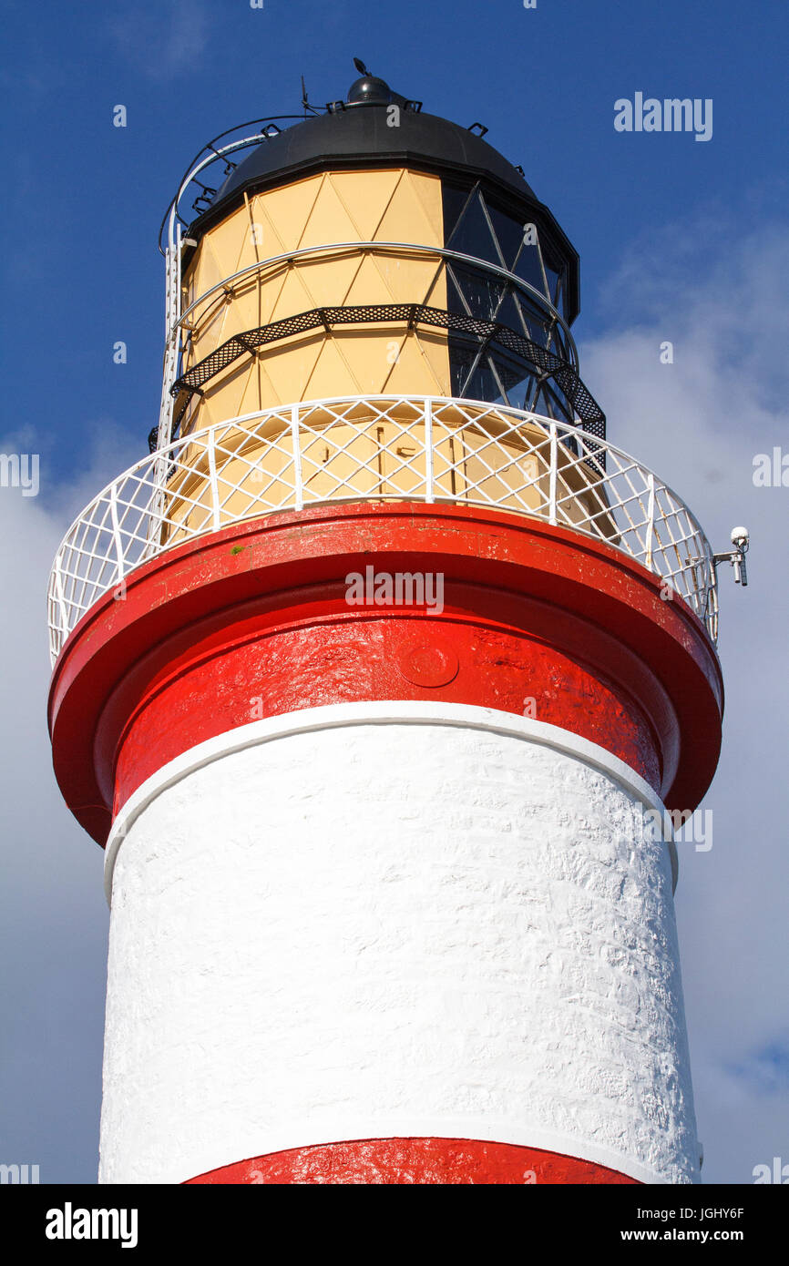 Eilean Glas Lighthouse on Scalpay in the Scottish Outer Hebrides Stock Photo
