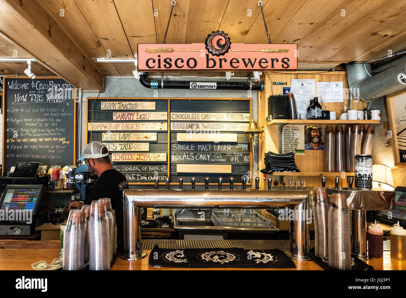 Cisco Brewery, Nantucket Island, Massachusetts, USA. Stock Photo