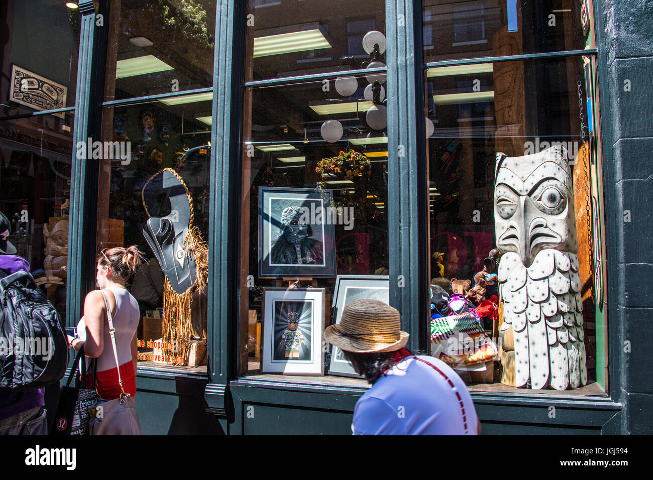 Hill's Native Art Gallery and shop, Gastown, Vancouver, Canada Stock Photo