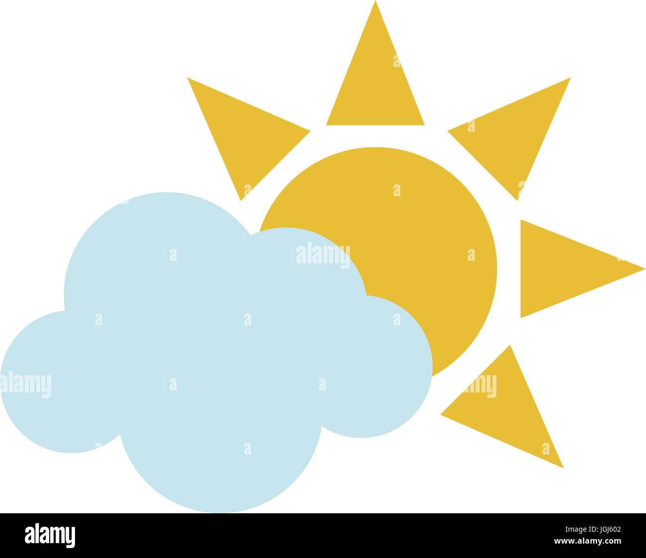 sun and cloud icon image Stock Vector Image & Art - Alamy