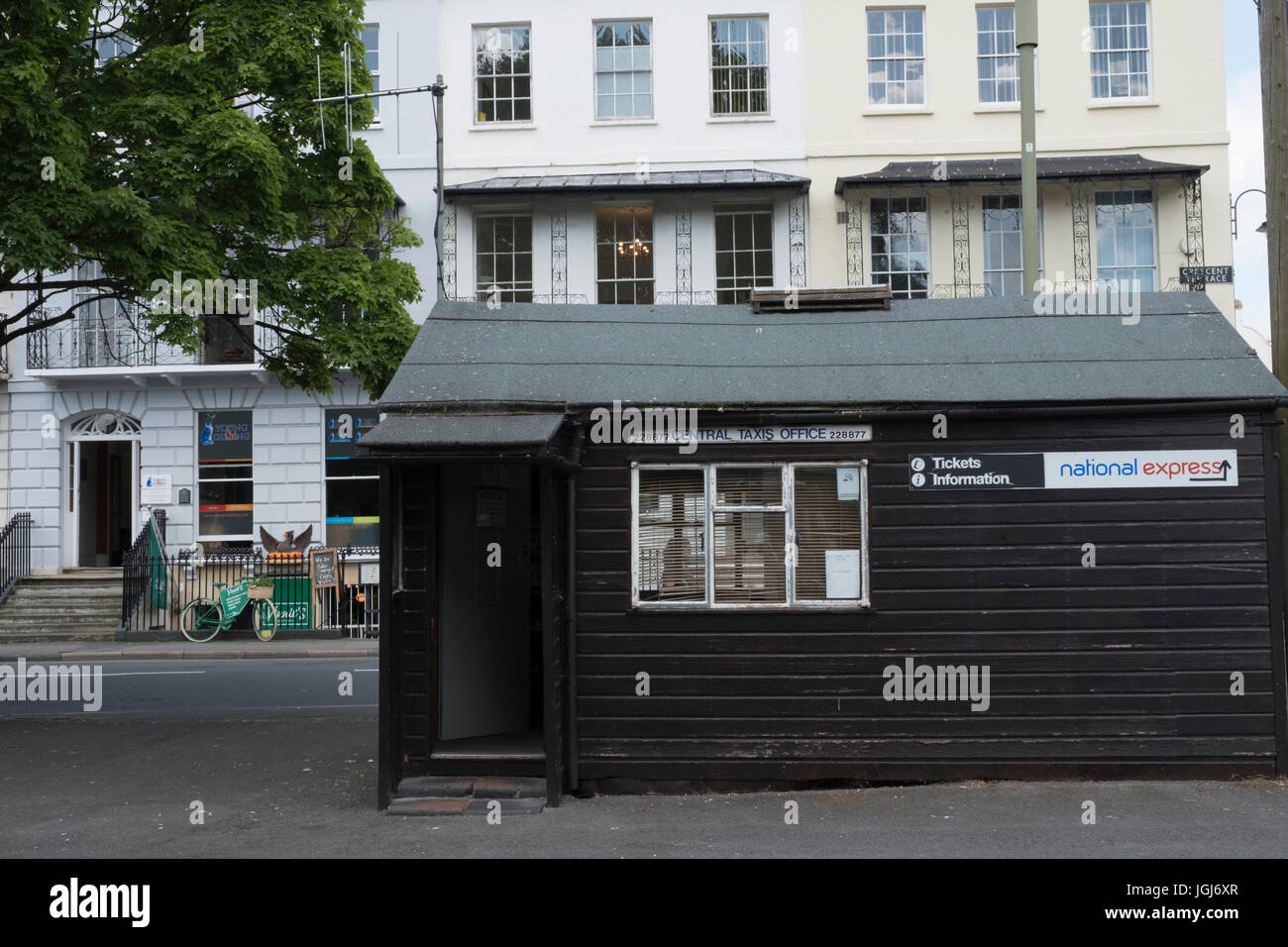 Street scenes from Cheltenham. Taxi rank at Clarence Parade Stock Photo