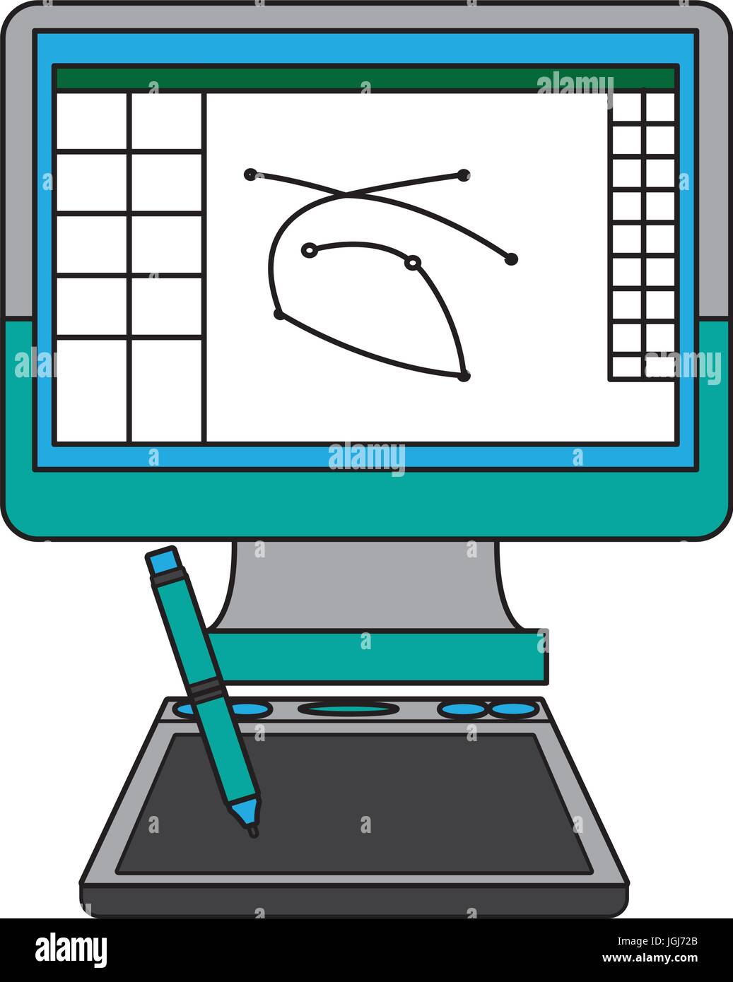 computer graphic design pencil digital for web Stock Vector Image & Art