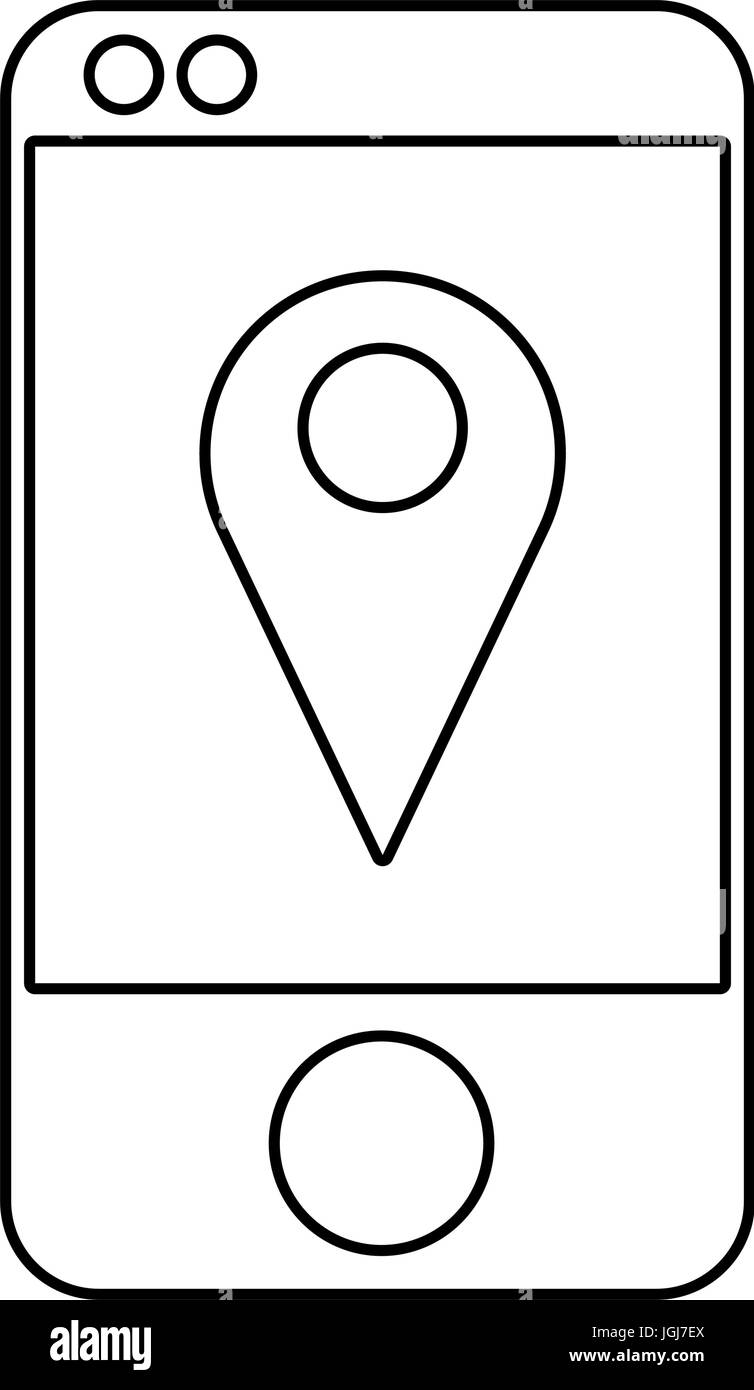 mobile gps navigation location pin concept Stock Vector Image & Art - Alamy