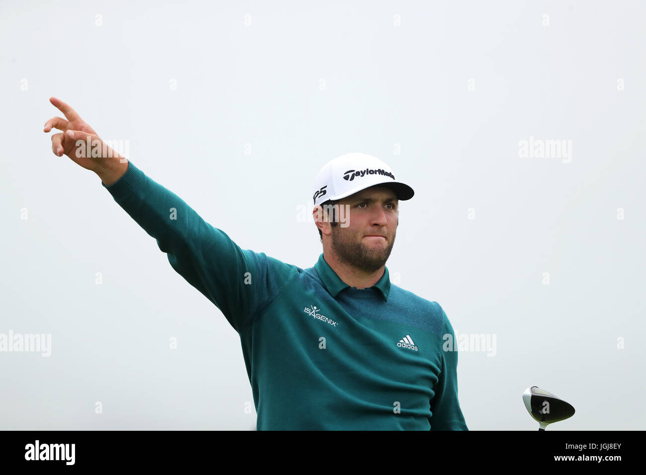 Spain's Jon Rahm on the 16th tee during day two of the Dubai Duty Free