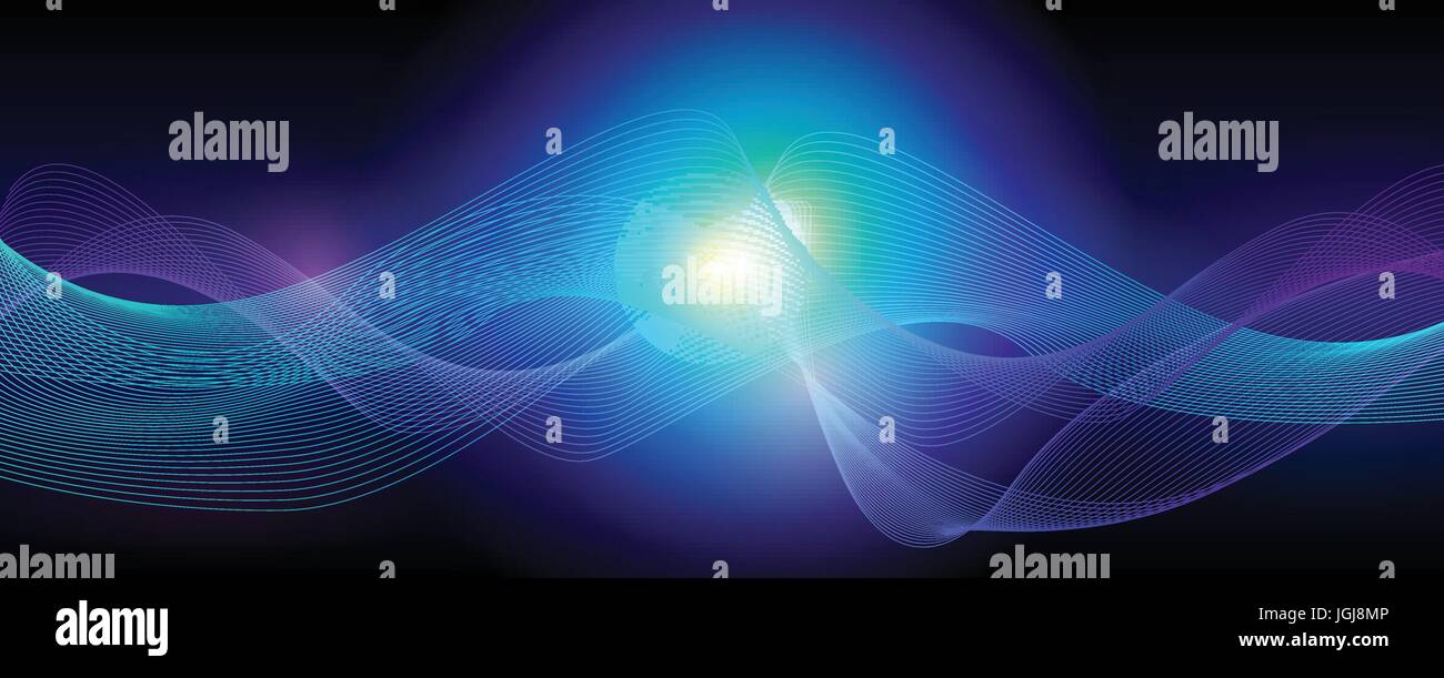 Abstract lights web banner full vector elements Stock Vector