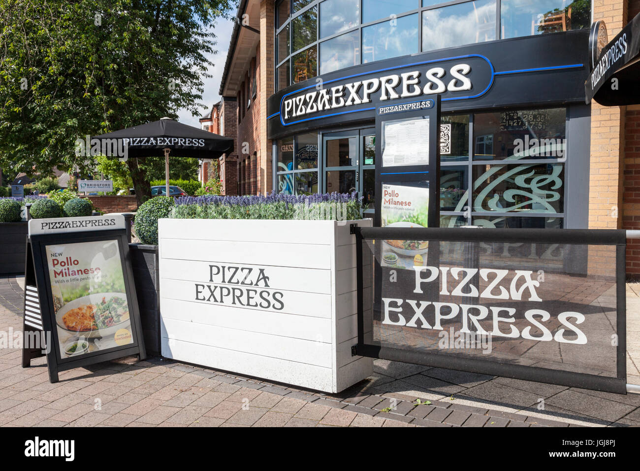 Pizza Express restaurant, West Bridgford, Nottinghamshire, England, UK Stock Photo
