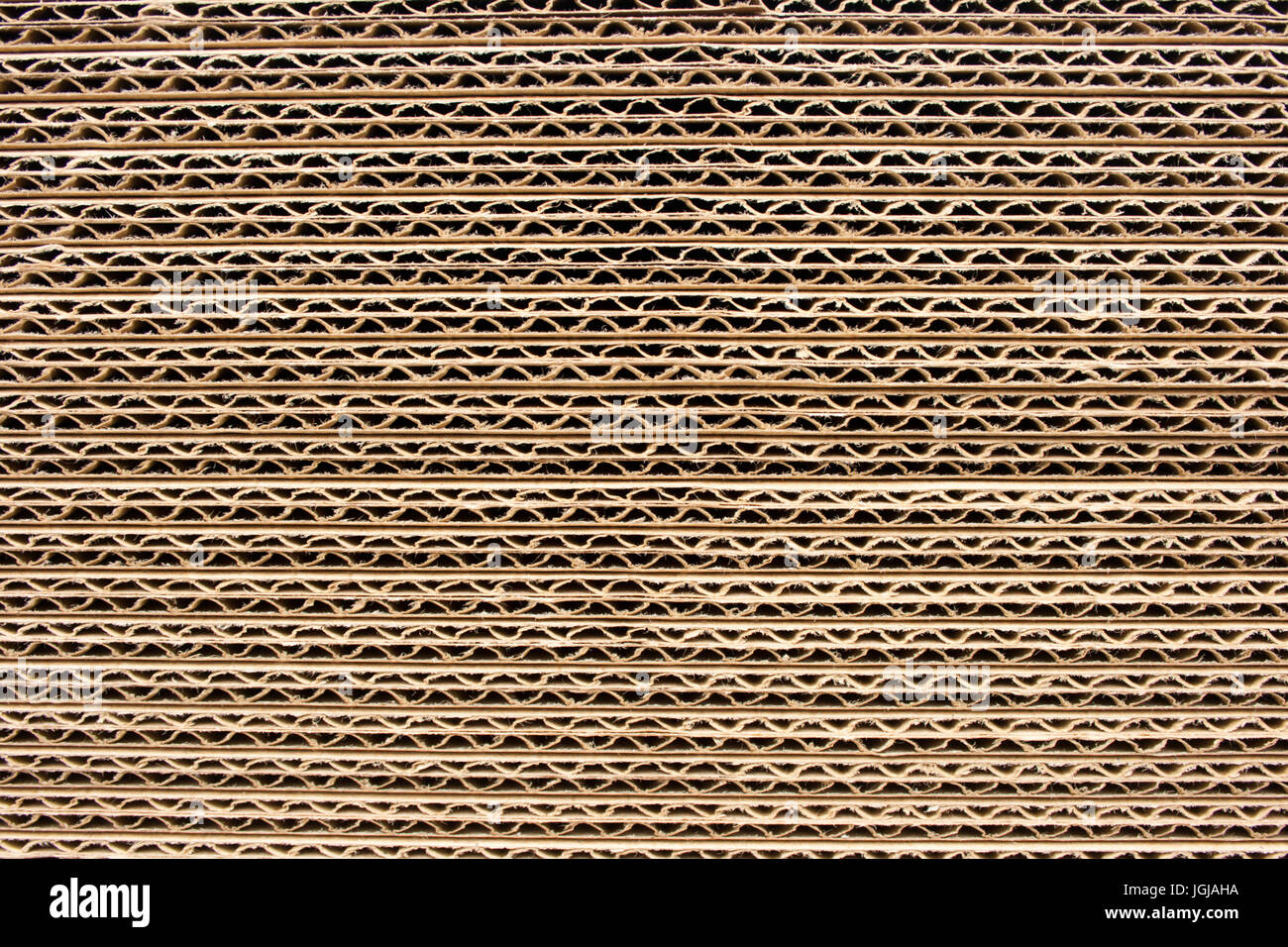 Stacked sheets of corrugated cardboard Stock Photo Alamy