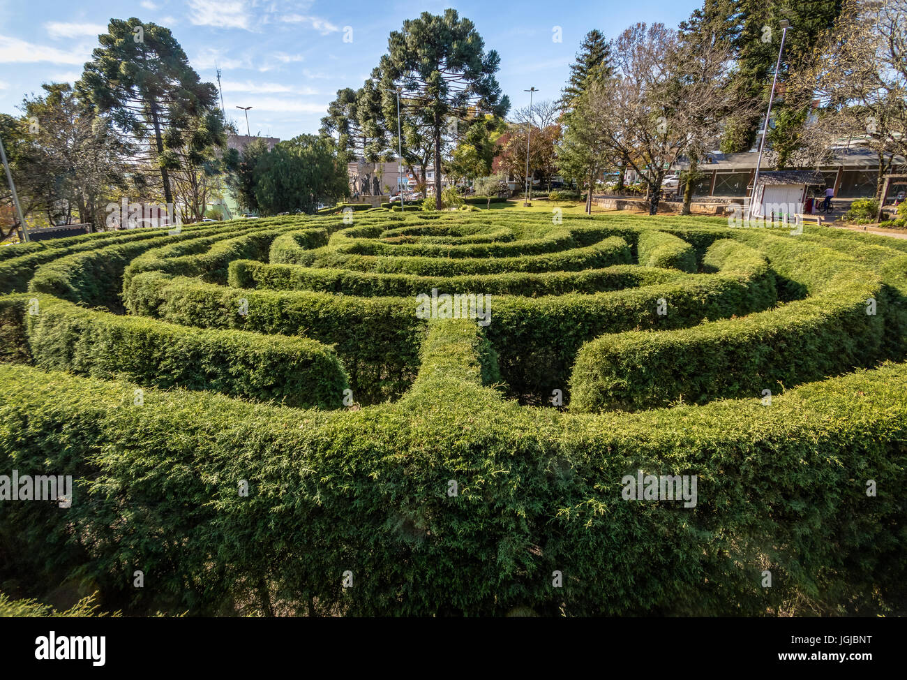 Green Labyrinth Hedge Maze (Labirinto Verde) at Main Square - Nova  Petropolis, Rio Grande do Sul, Brazil Stock Photo - Alamy