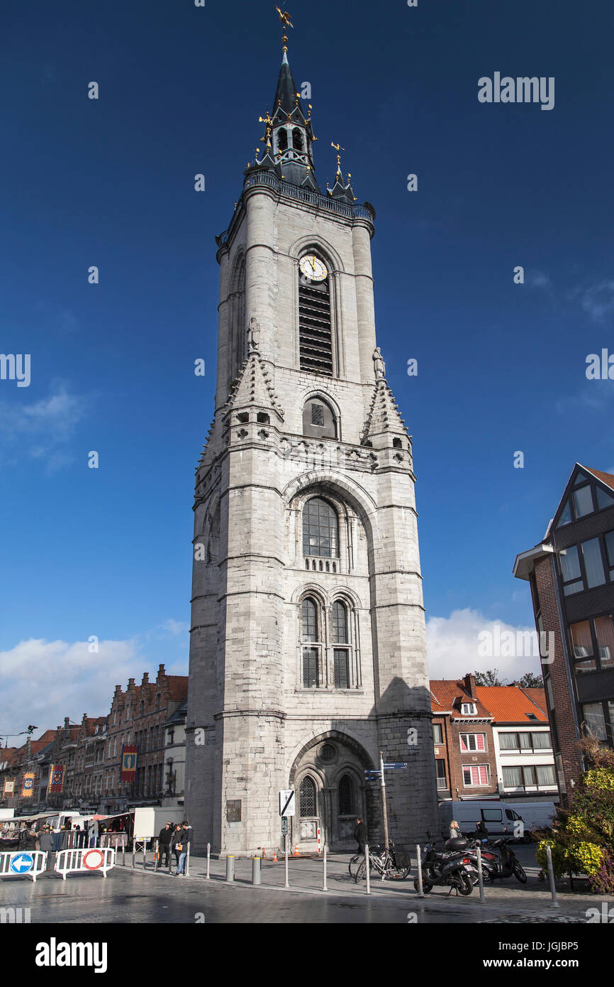 Belfry of Tournai, Wallonia, Belgium. Stock Photo