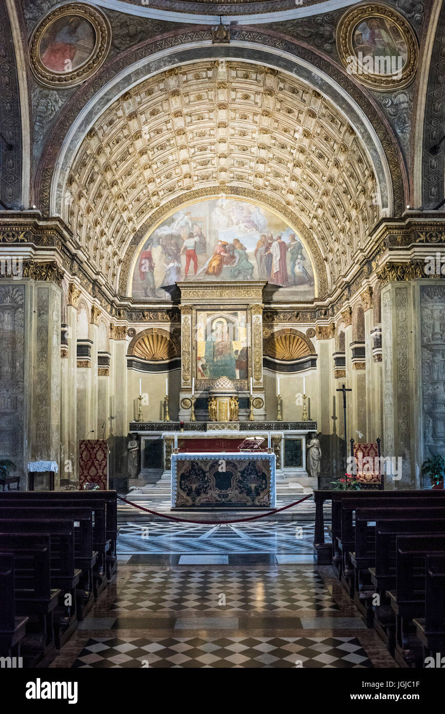 Milan. Italy. The false apse of Santa Maria presso San Satiro, by Stock  Photo - Alamy