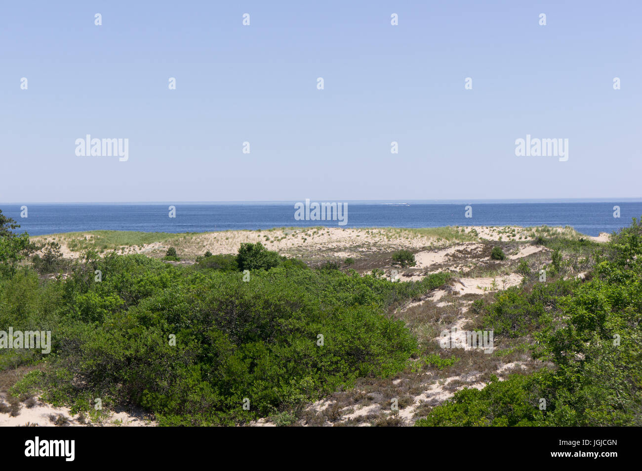 Dunes on Plum Island, Newburyport, MA Stock Photo