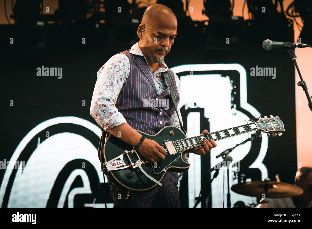 The Pixies performing at Barclaycard's British Summertime in Hyde Park, London - 6 July 2017  BANG MEDIA INTERNATIONAL FAMOUS PICTURES 28 HOLMES ROAD  Stock Photo