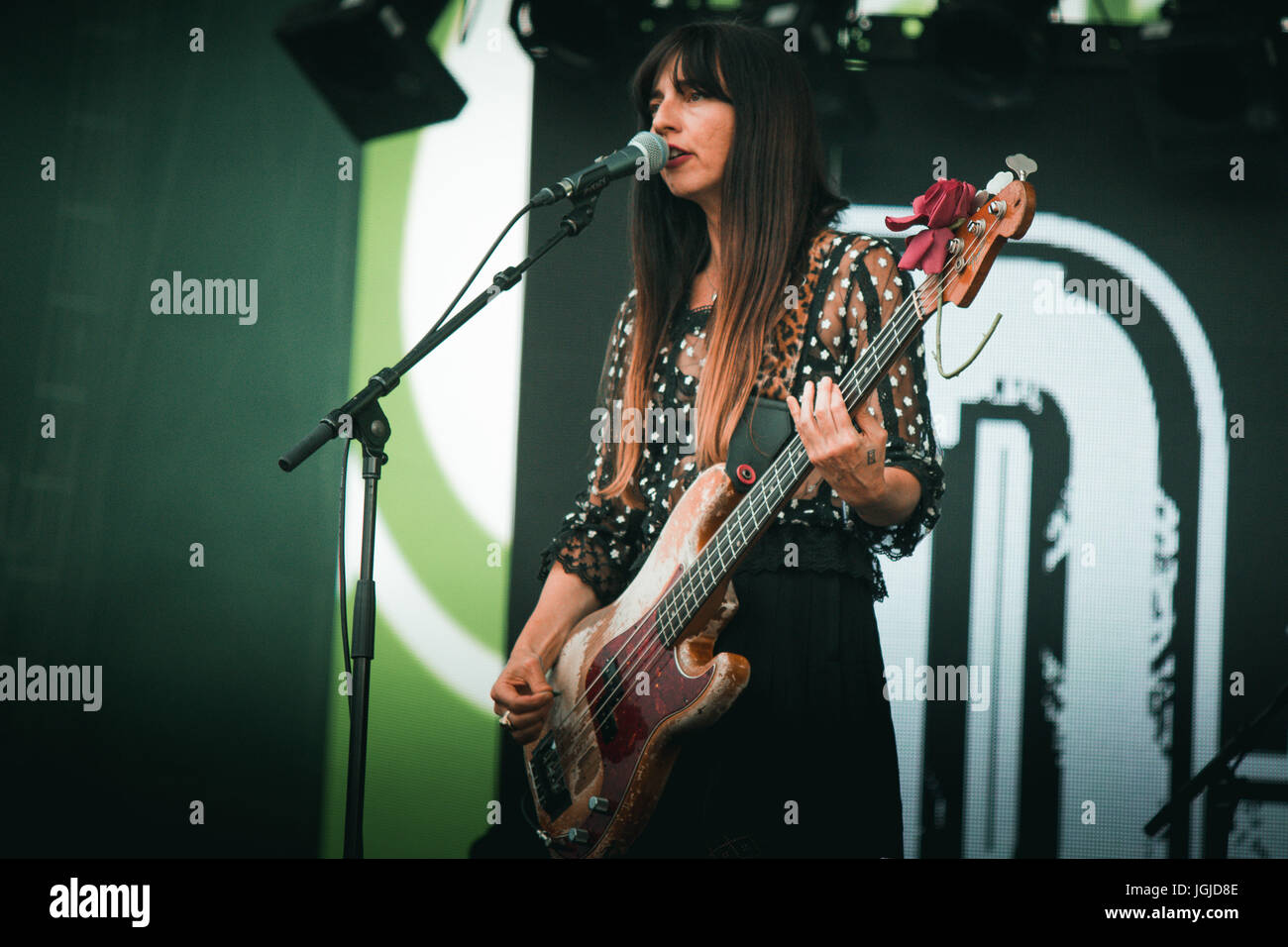 The Pixies performing at Barclaycard's British Summertime in Hyde Park, London - 6 July 2017  BANG MEDIA INTERNATIONAL FAMOUS PICTURES 28 HOLMES ROAD  Stock Photo