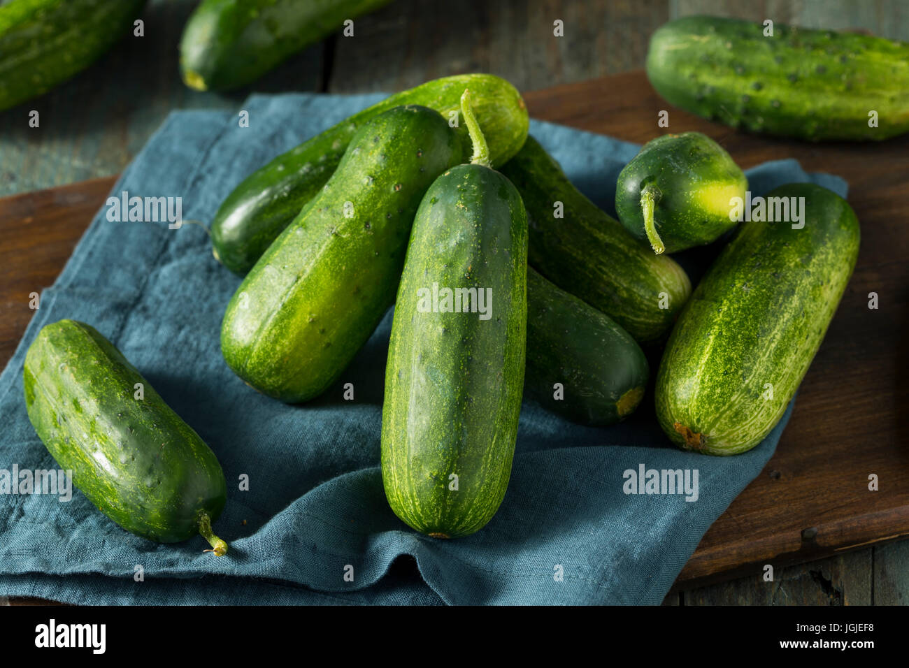 Raw Green Organic PIckle Cucumbers Ready to Eat Stock Photo Alamy