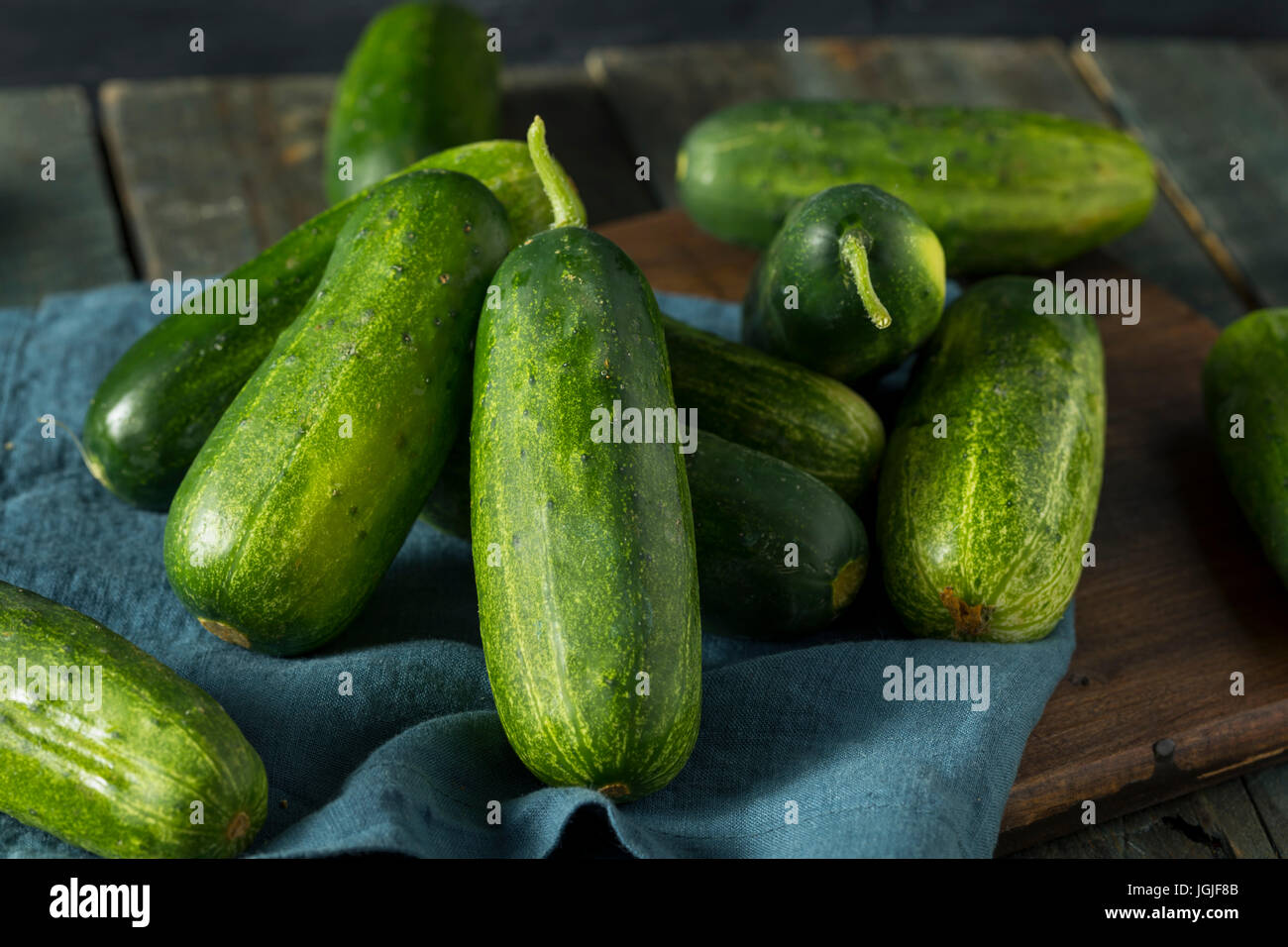 Raw Green Organic PIckle Cucumbers Ready to Eat Stock Photo Alamy