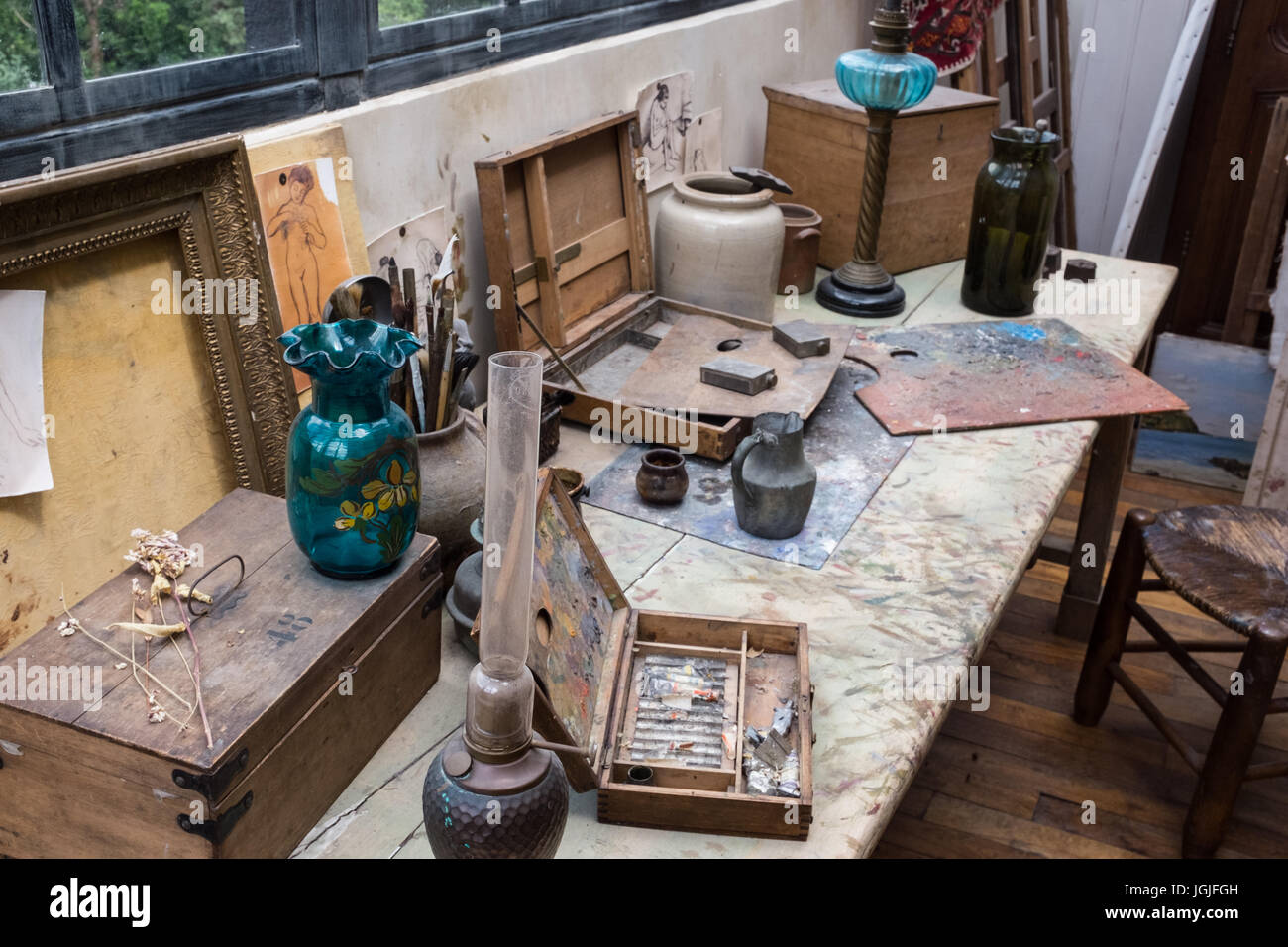 Musee de Montmartre, Paris, France, Studio of Suzanne Valadon and Maurice Utrillo Stock Photo