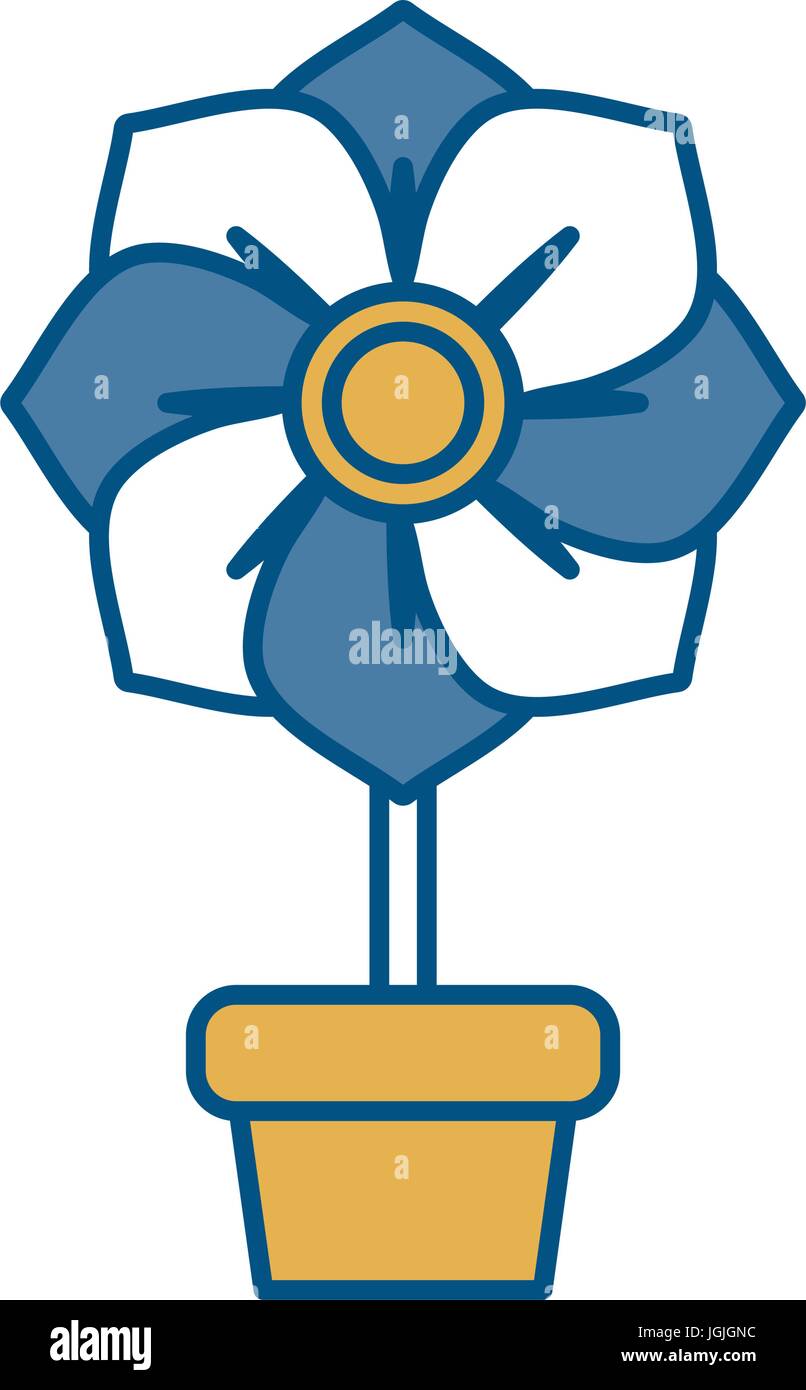 flower in a pot icon over white background vector illustration Stock ...