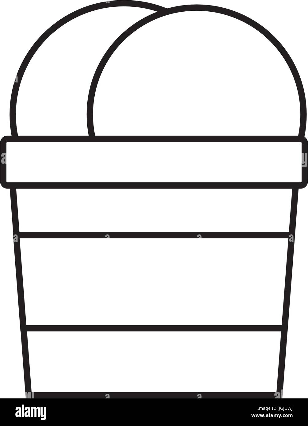 ice cream cup icon over white background vector illustration Stock ...