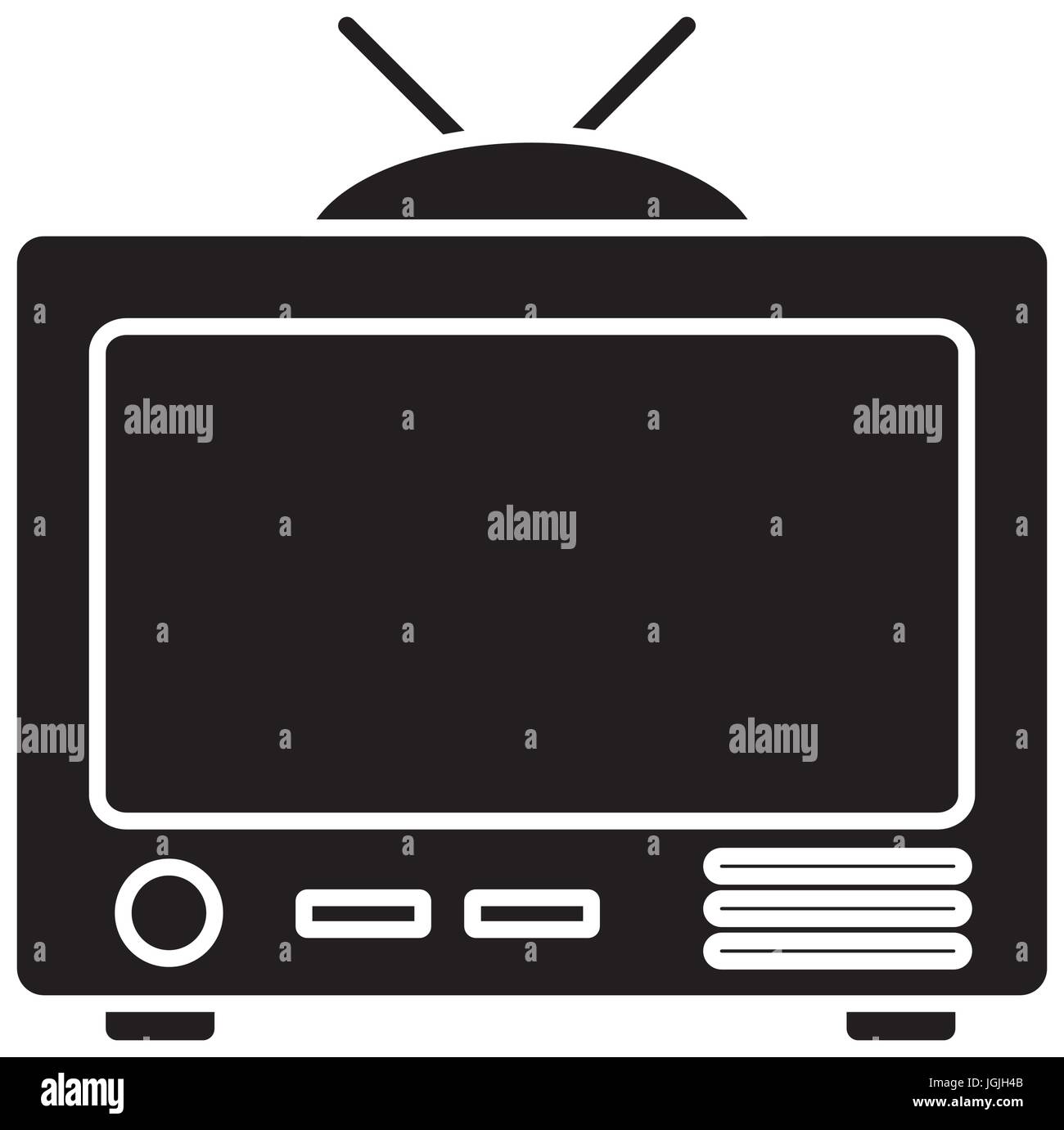 retro television icon over white background vector illustration Stock ...