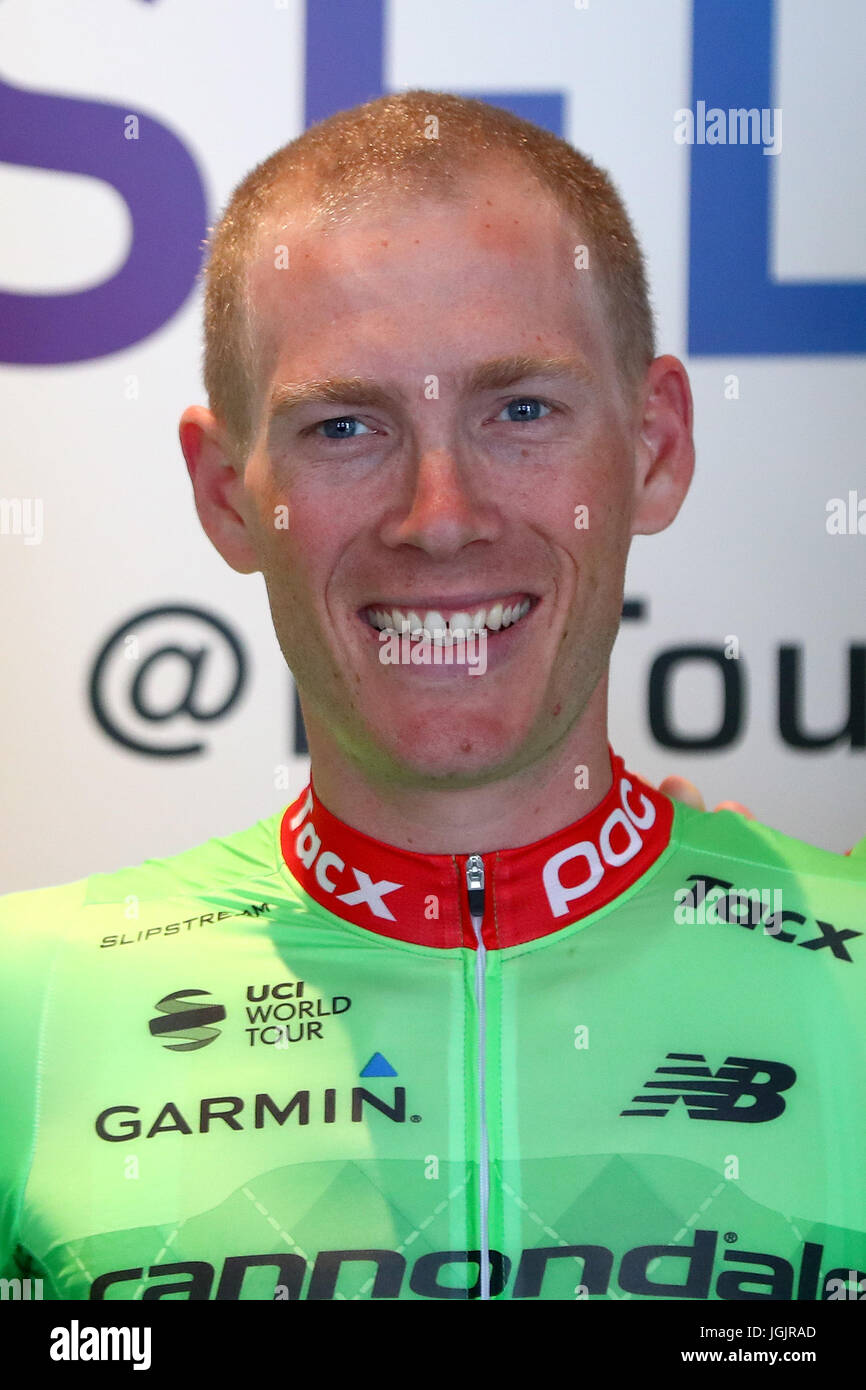 Duesseldorf, Germany. 29th June, 2017. Andrew Talansky from the US of the Team Cannondale Drapac for the Tour de France 2017, photographed in Duesseldorf, Germany, 29 June 2017. Photo: Daniel Karmann/dpa/Alamy Live News Stock Photo