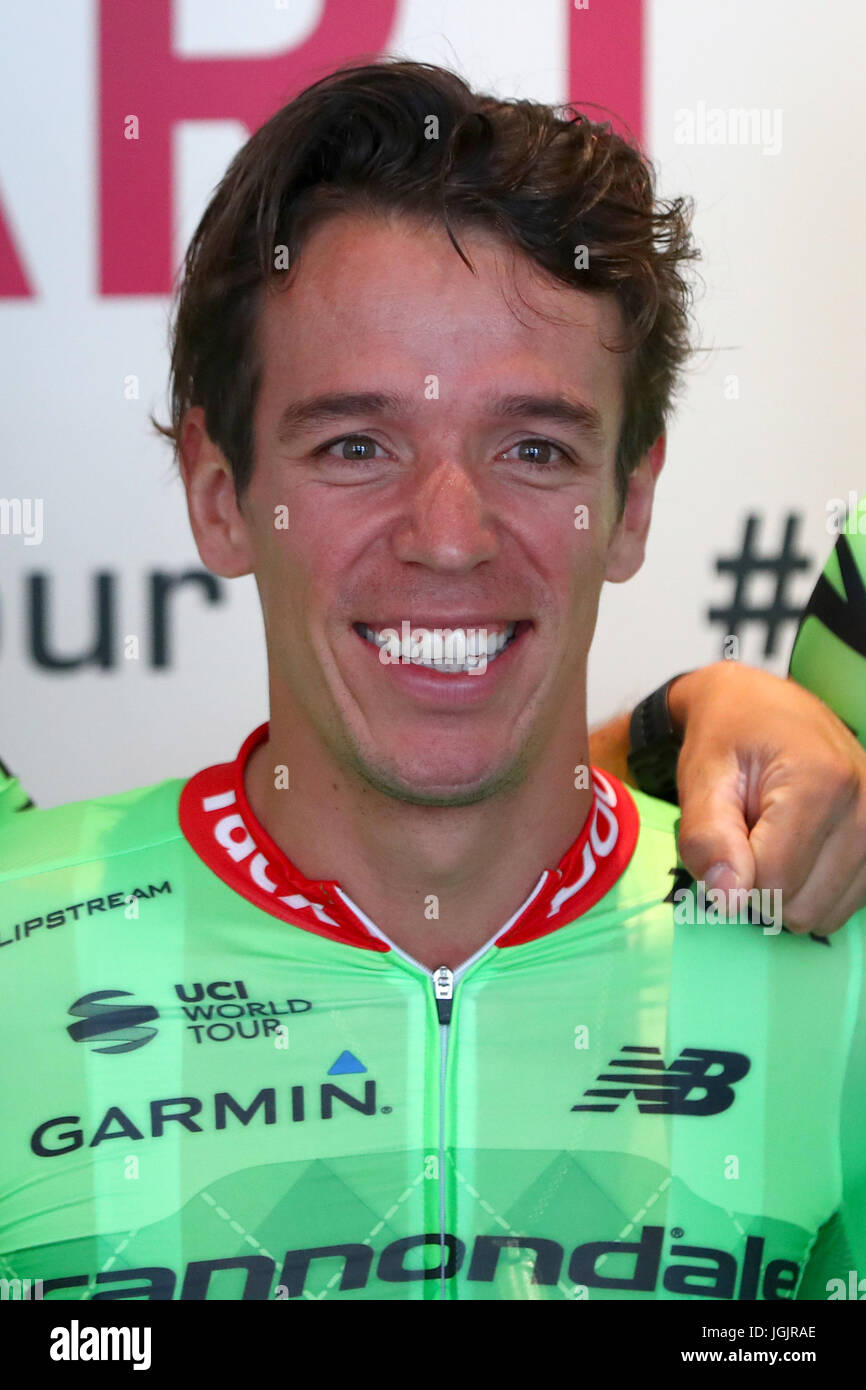 Duesseldorf, Germany. 29th June, 2017. Rigoberto Uran from Colombia of the Team Cannondale Drapac for the Tour de France 2017, photographed in Duesseldorf, Germany, 29 June 2017. Photo: Daniel Karmann/dpa/Alamy Live News Stock Photo