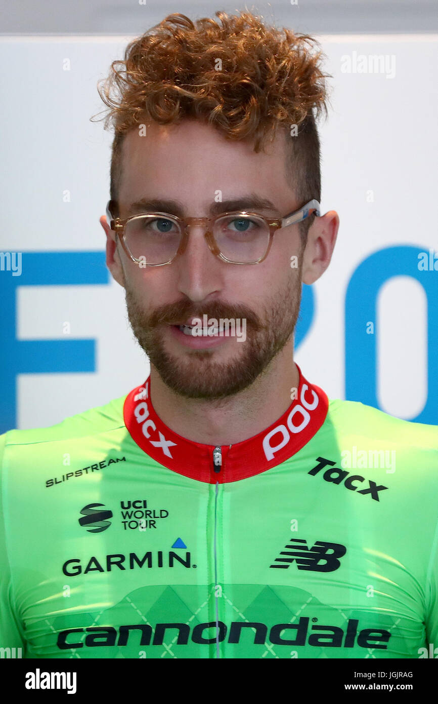 Duesseldorf, Germany. 29th June, 2017. Taylor Phinney from the US of the Team Cannondale Drapac for the Tour de France 2017, photographed in Duesseldorf, Germany, 29 June 2017. Photo: Daniel Karmann/dpa/Alamy Live News Stock Photo