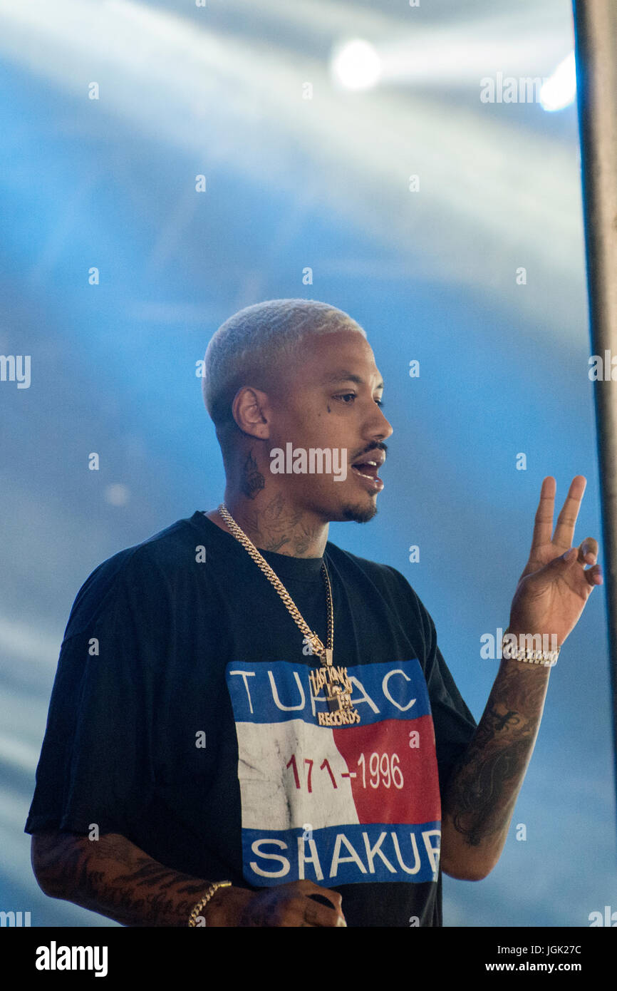 Turku, Finland. 7th July 2017. American Rapper Tyga performs at the ...