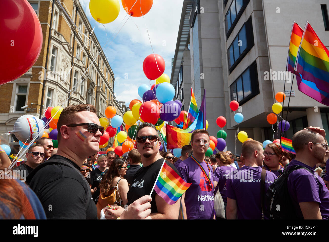 London Pride 2017 - Rainbow Flag Stock Photo - Alamy