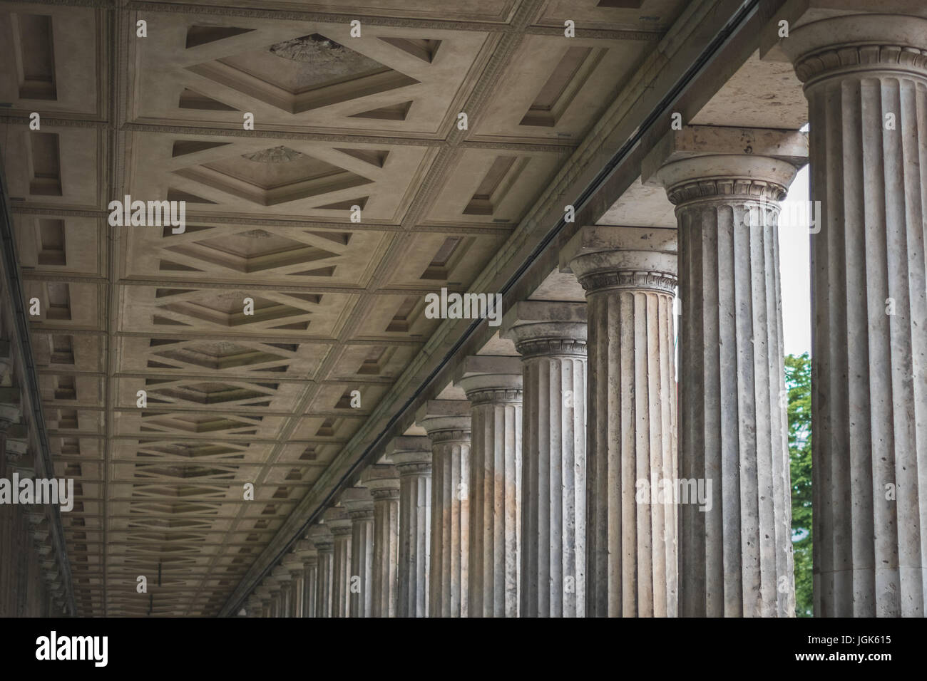 historic architecture - columns at the old national gallery in Berlin Stock Photo