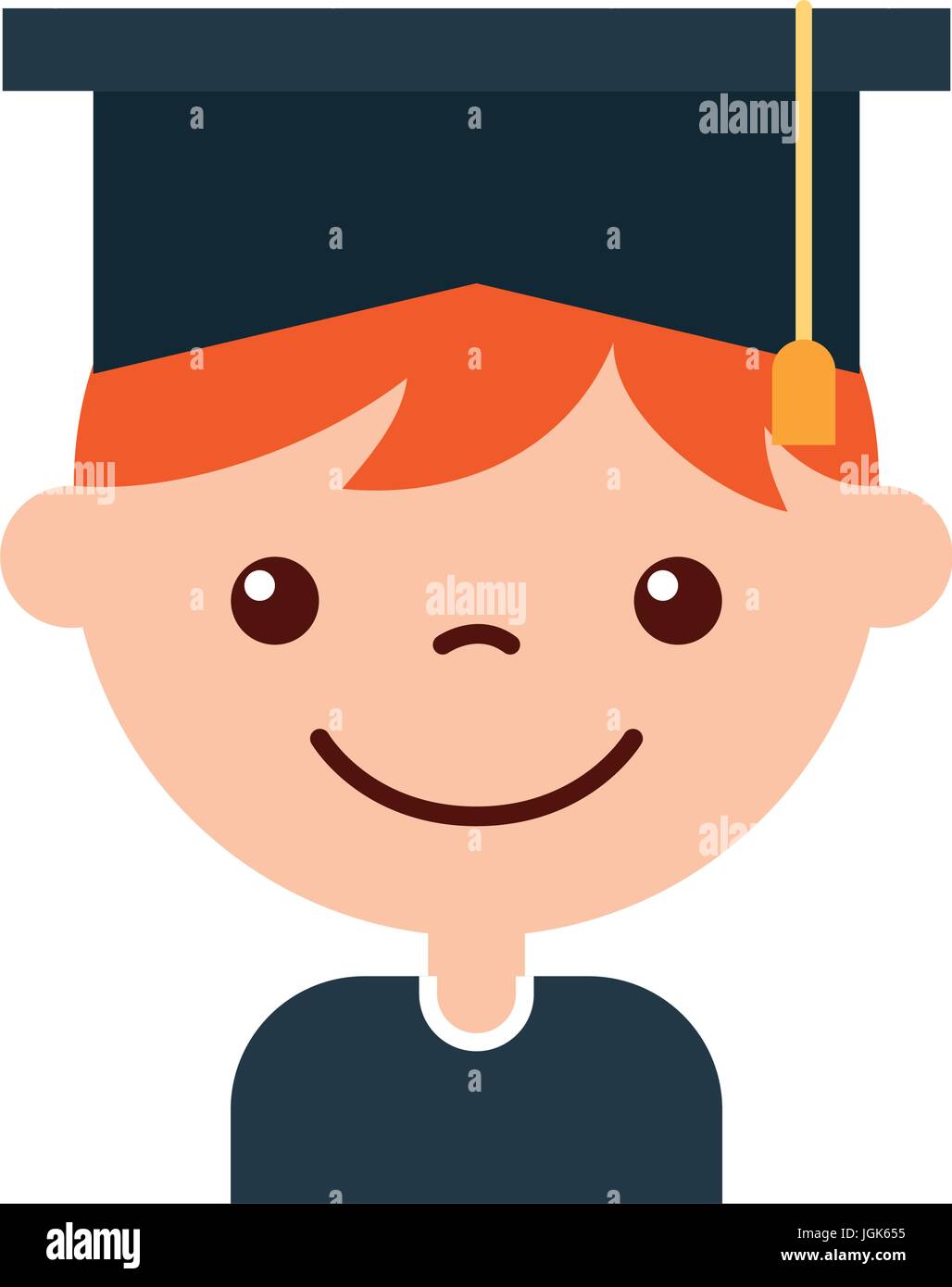 cute boy graduated icon Stock Vector Image & Art - Alamy