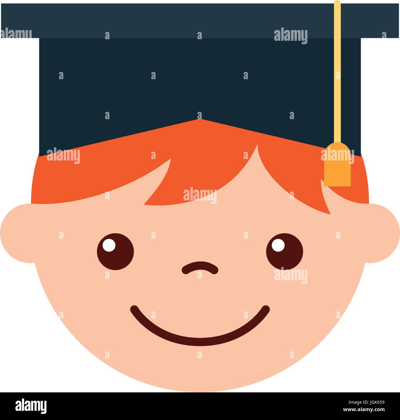 cute boy graduated icon Stock Vector Image & Art - Alamy