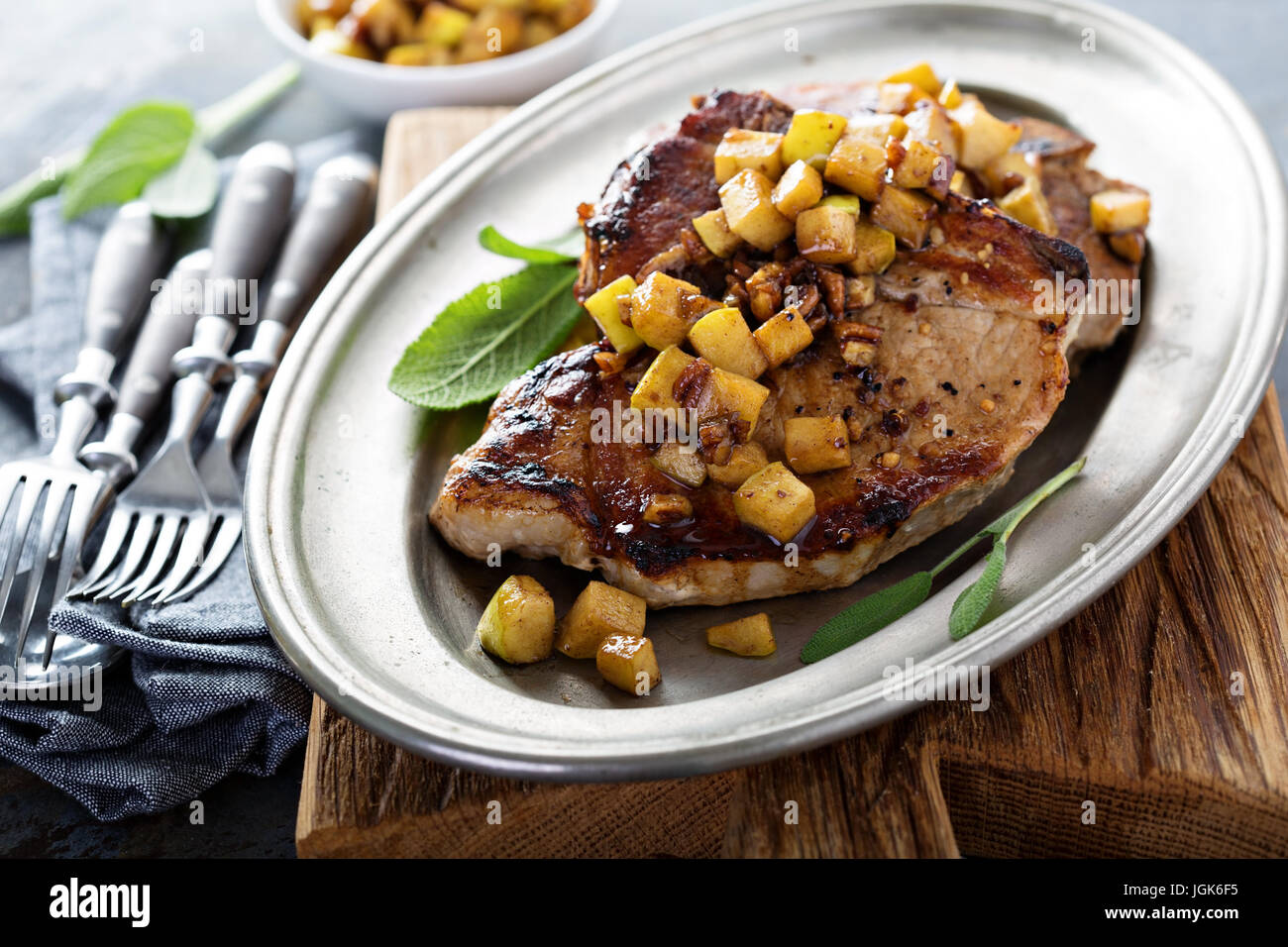 Sauteed pork chops hires stock photography and images Alamy