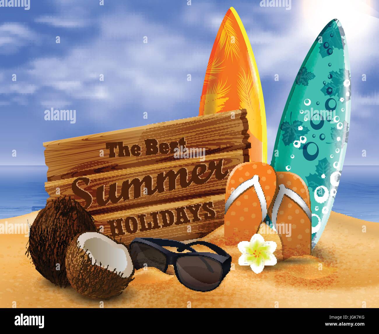 tropical vector background Stock Vector Image & Art - Alamy