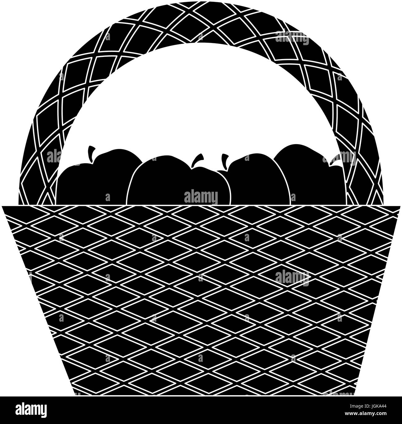 picnic basket cartoon icon vector illustration graphic design Stock ...