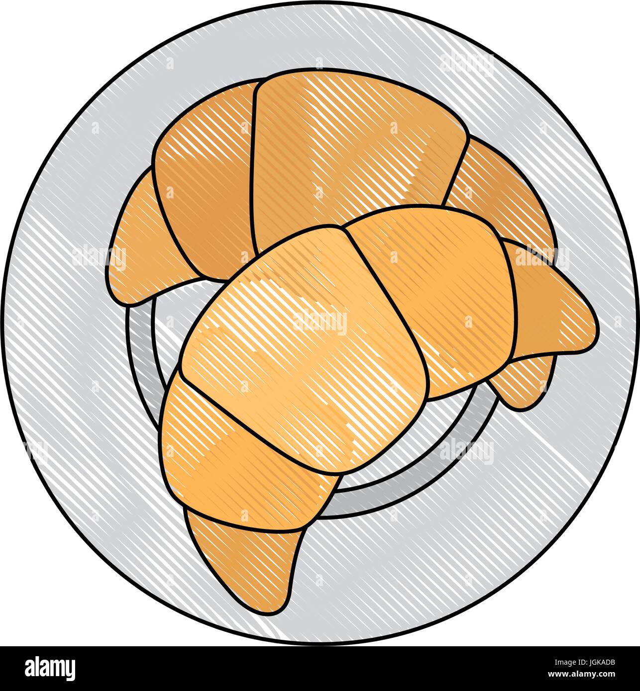 croissant icon over white background vector illustration Stock Vector ...