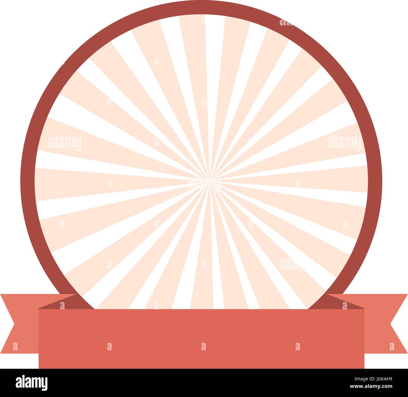 circular frame with decorative ribbon icon over white background vector ...