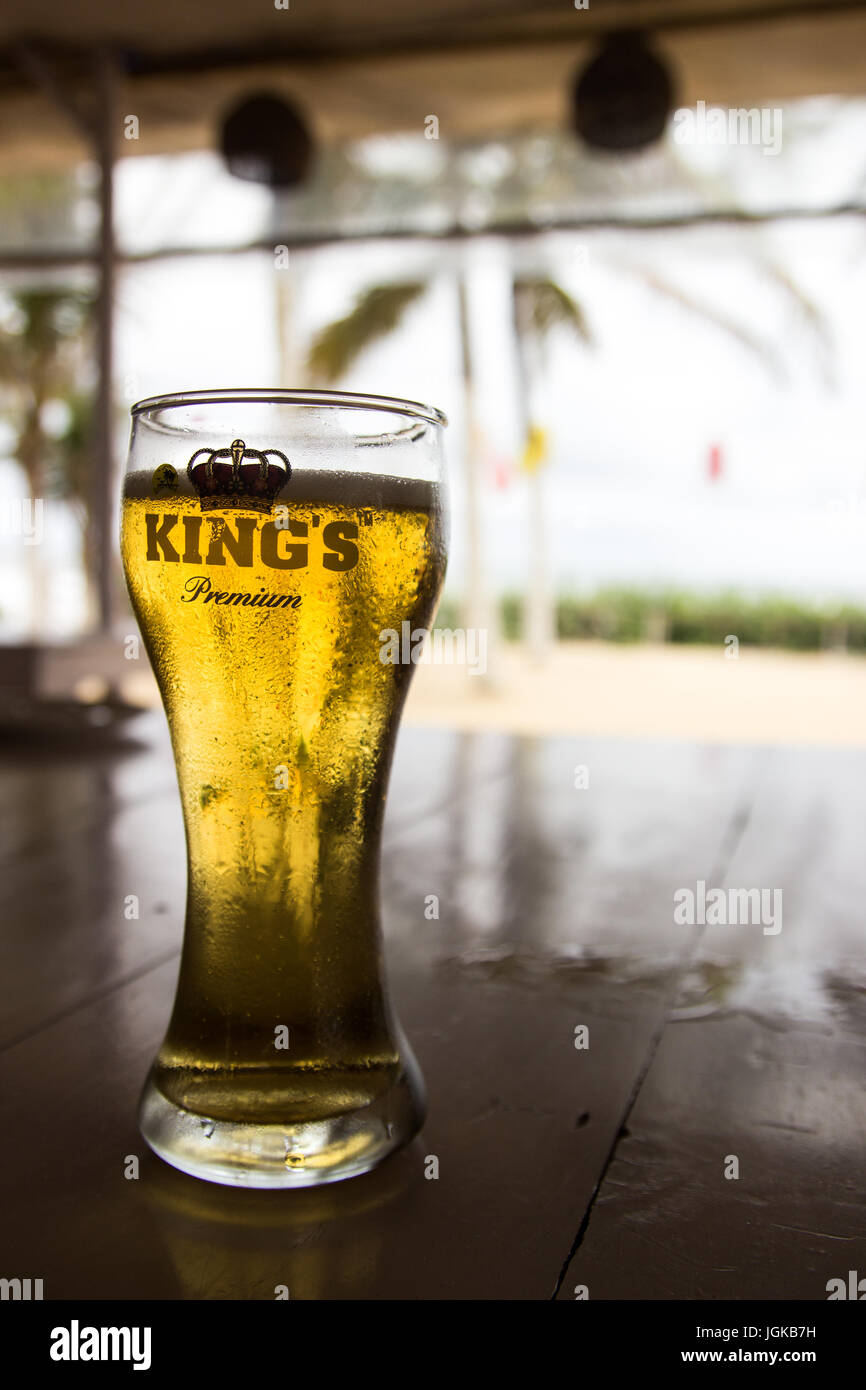 Kings Beer from Goa at a shack on the beach Stock Photo Alamy