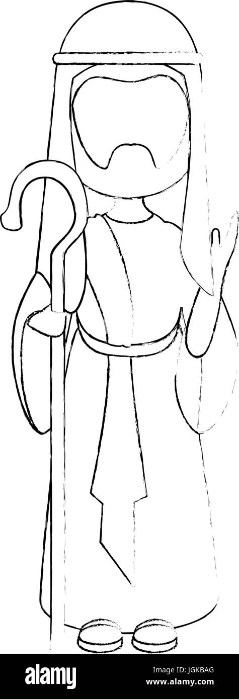Saint joseph icon over white background vector illustration Stock ...