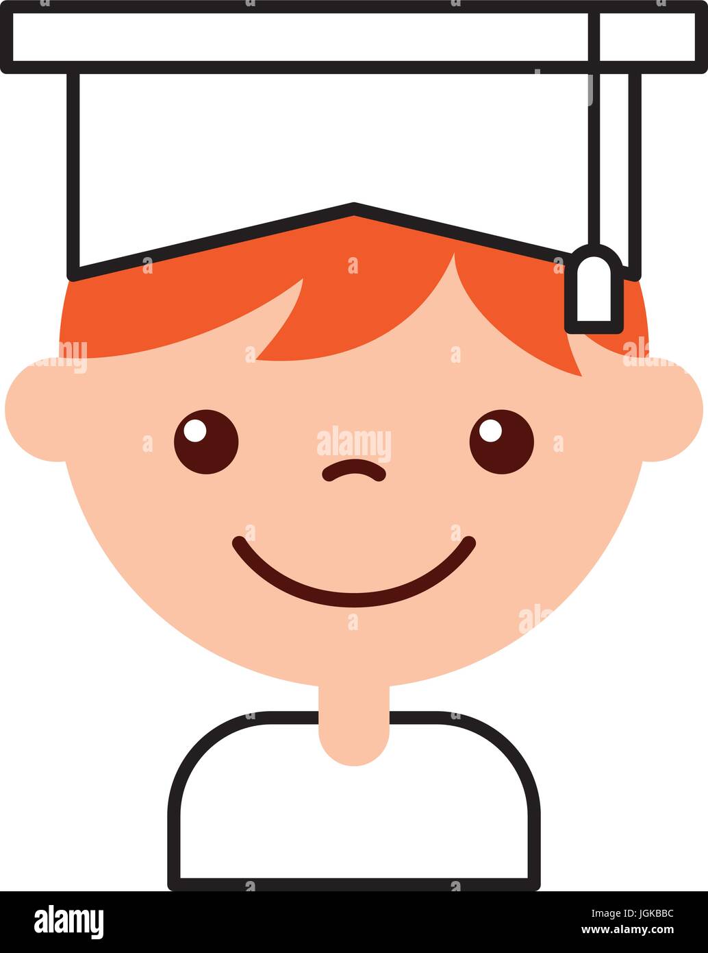 cute boy graduated icon vector illustration design Stock Vector Image ...