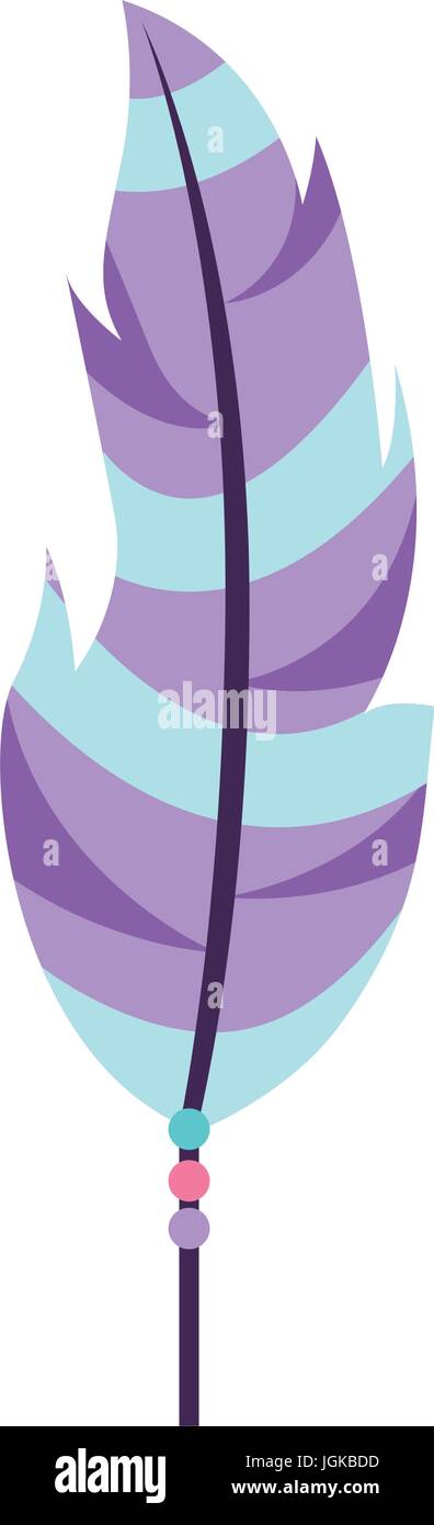 Boho style decorative feather vector illustration design Stock Vector ...