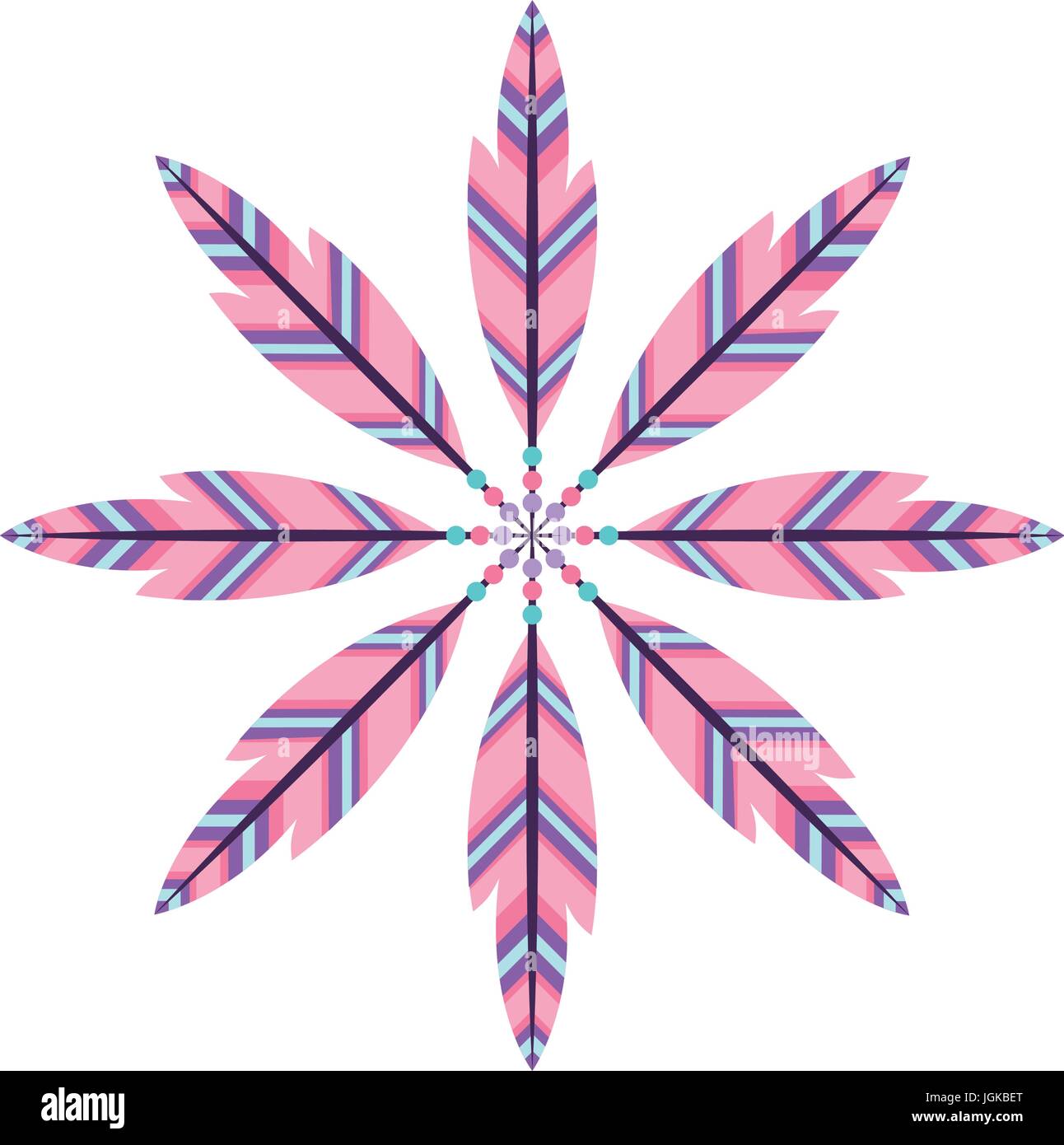Boho style decorative feathers vector illustration design Stock Vector ...