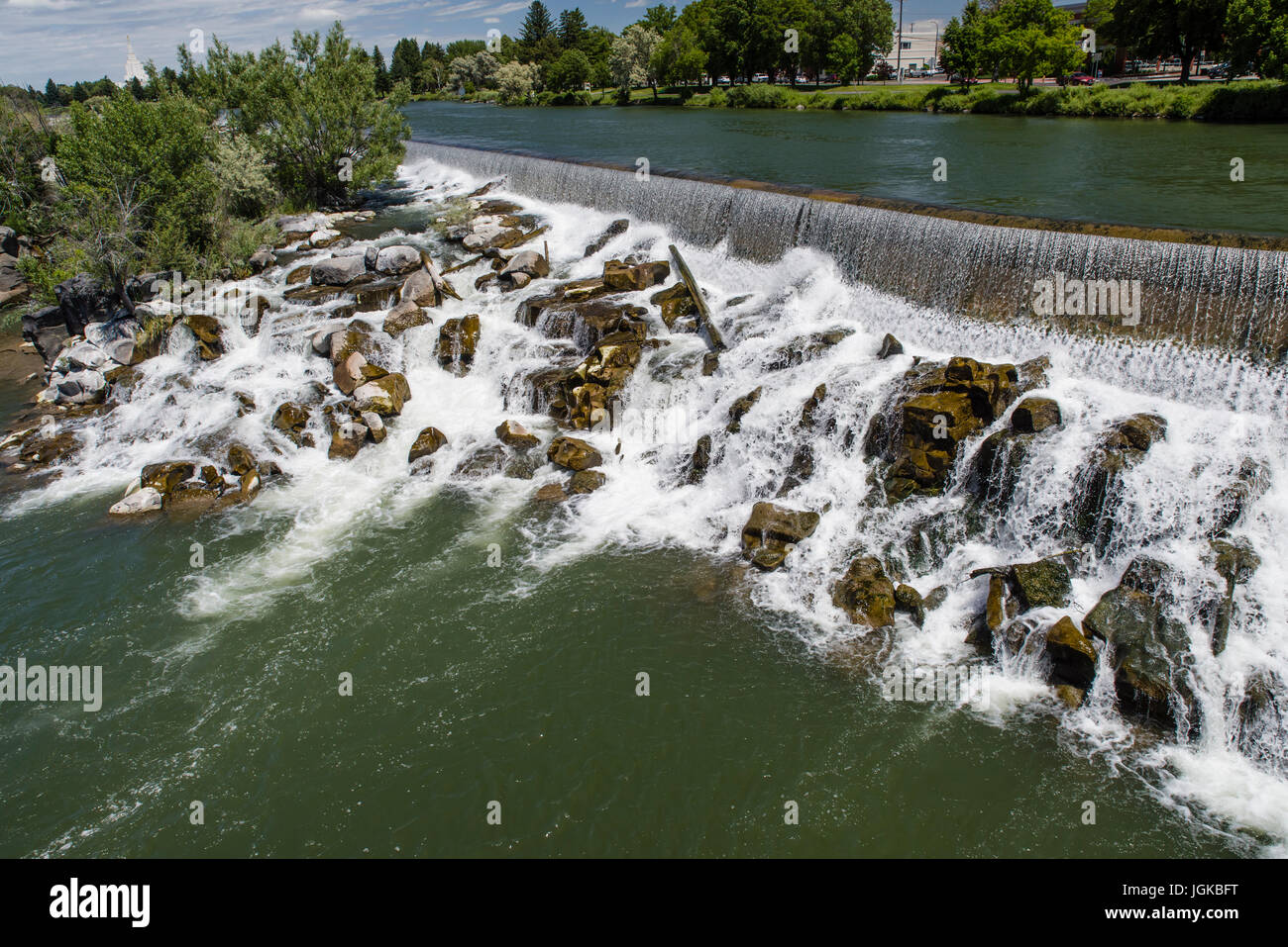Snake River dam and hydroelectric reservoir on the Snake River. Idaho 