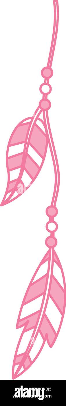 Boho style decorative feather vector illustration design Stock Vector ...