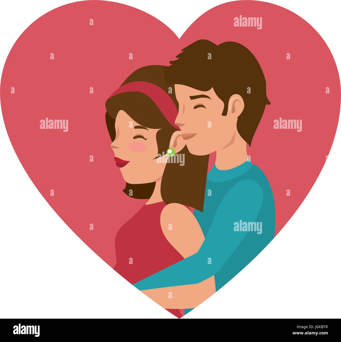 Beautiful and romantic couple icon vector illustration graphic design ...