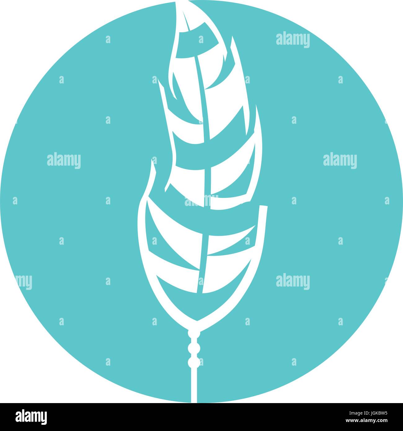 Boho style decorative feather vector illustration design Stock Vector ...