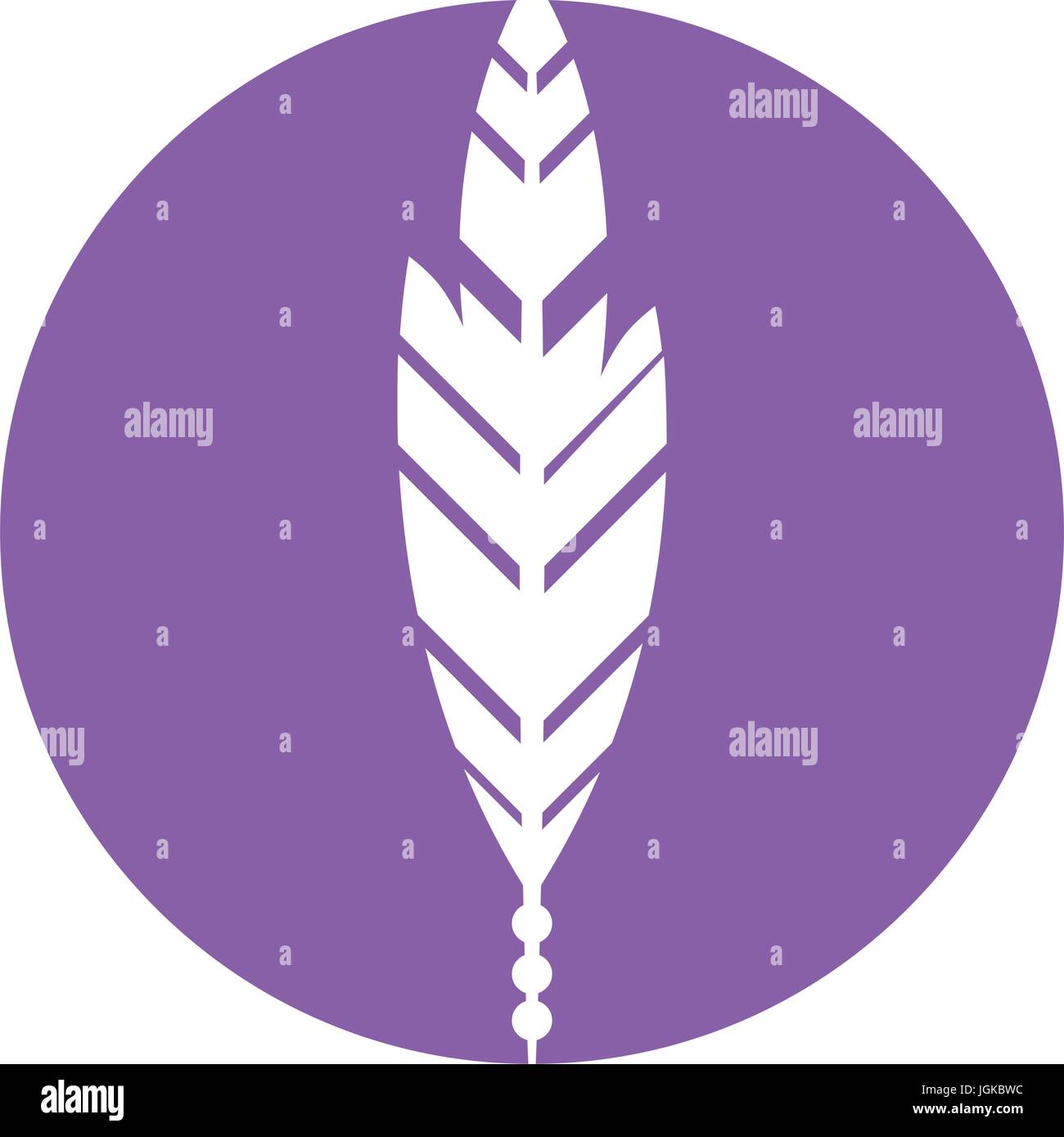 Boho style decorative feather vector illustration design Stock Vector ...