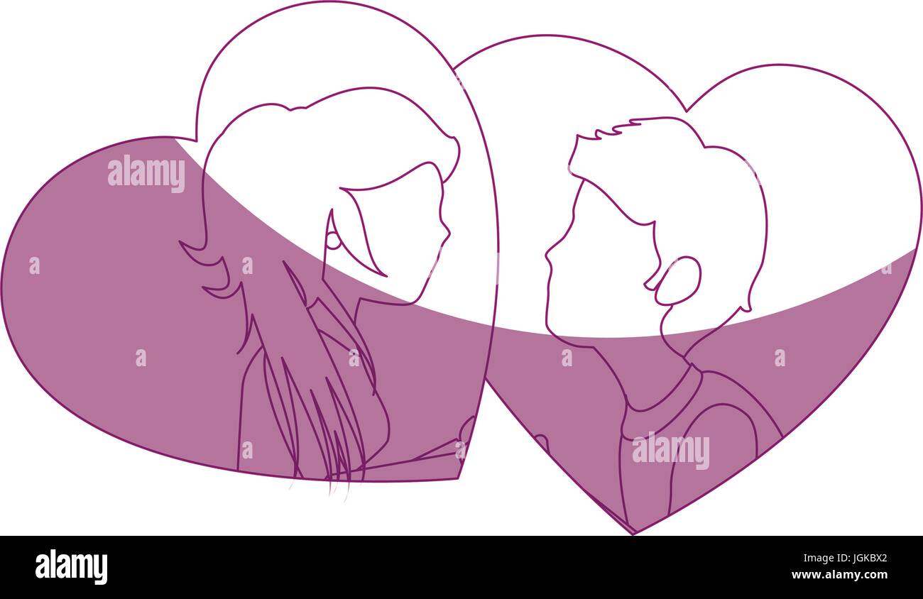 Beautiful and romantic couple icon vector illustration graphic design ...