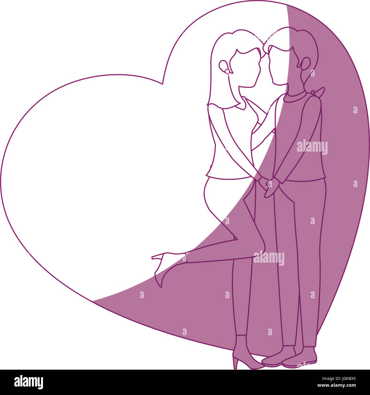 Beautiful and romantic couple icon vector illustration graphic design ...