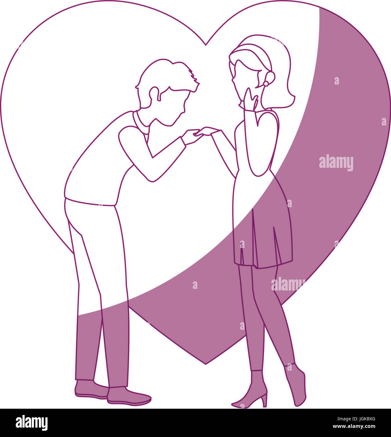 Beautiful and romantic couple icon vector illustration graphic design ...